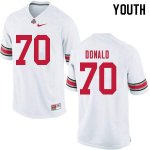 NCAA Ohio State Buckeyes Youth #70 Noah Donald White Nike Football College Jersey VIW1845NL